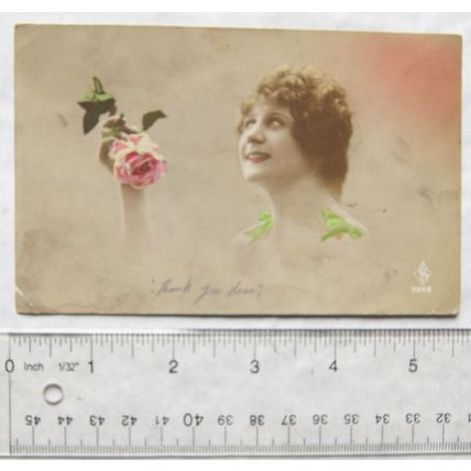 vintage Greetings postcard - Thank You Dear
