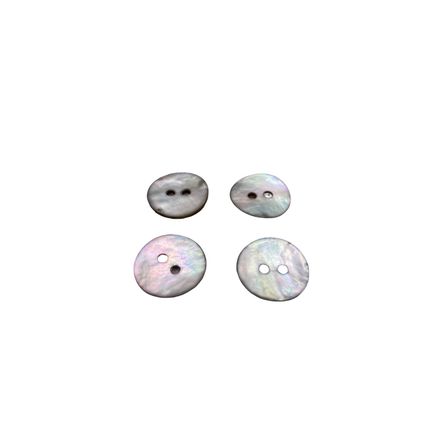 15mm Smokey Gray Shell Buttons Round 2 Hole Knitting Sewing Crafts