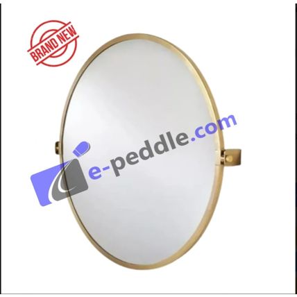 30" Round Bathroom Vanity Pivot Mirror - Brass Finish - Hearth & Hand