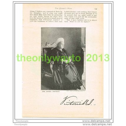QUEEN VICTORIA, LATEST PORTRAIT, THE QUIVER, Book Illustration, c1899
