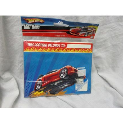 Hot Wheels Party Express Treat Loot Bags 8 Count