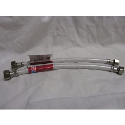 Faucet Connector Supply Line 1/2" Compression x 1/2" FIP x 12" 2 Pack
