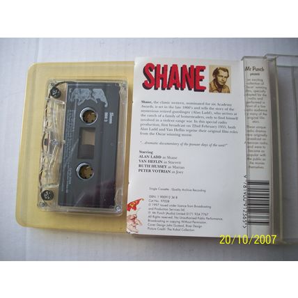 SHANE Alan Ladd is Shane , X1 Audio Cassette