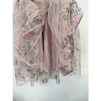 Girls Zunie Dress Size 7 Stunning Floral Lace Party Dress Glitter Tulle