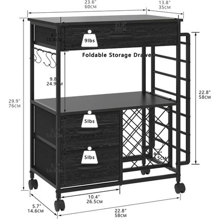 Storage Cart Compatible with Cricut Machines Stand Cutting Machine Stand with Dr