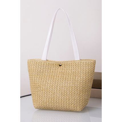 Beige Minimalist Large Tote Bag