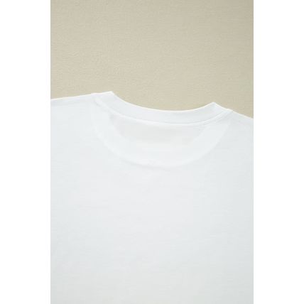White Lace Long Sleeve Insert Drop Shoulder Tee