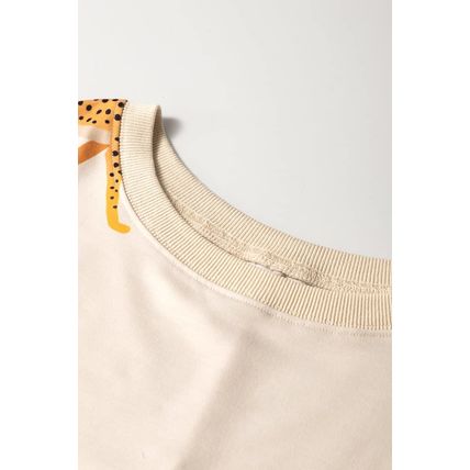 Apricot Plus Size Cheetah Print Side Pockets T Shirt Mini Dress