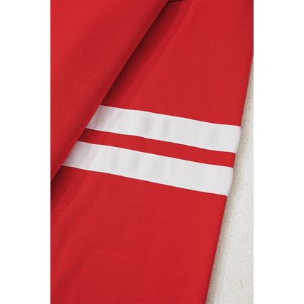Fiery Red Starry Number 15 Printed Oversize Varsity Sweatshirt