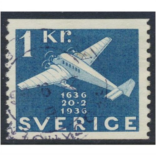 Sweden Facit 257/Scott 262, 1kr blue Postal Anniversary, VF used