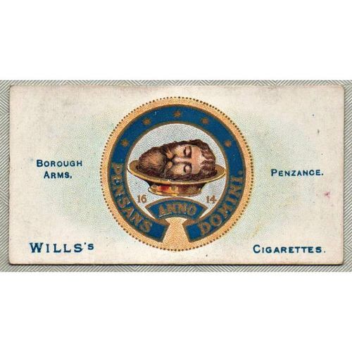 WILLS Cigarette card Borough Arms Second Series Card No. 83 Penzance