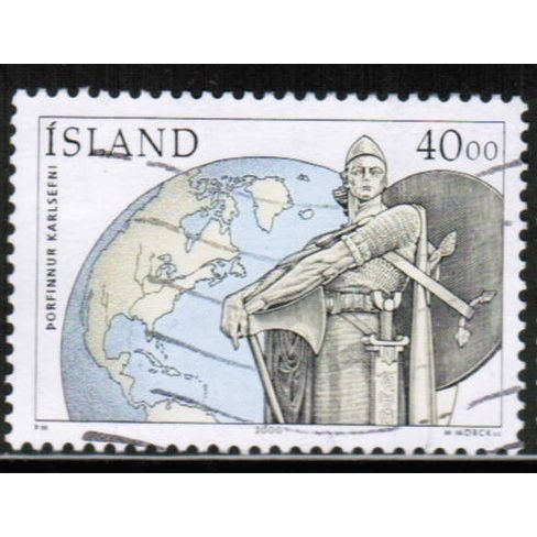 2000 Iceland - Sc# 902 used - Viking Discovery of America 40.00kr