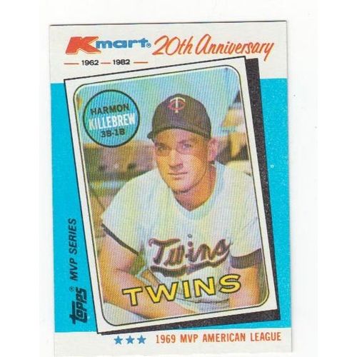 1982 Kmart Harmon Killebrew baseball card #15 -NM- Twins- Oddball
