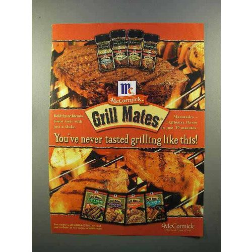 1999 McCormick Grill Mates Spices Ad - Grilling