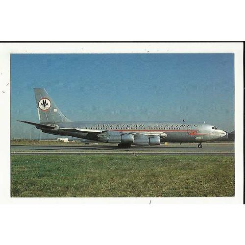 Aviation AMERICAN AIRLINES BOEING 720-023B Postcard by AeroGem (0501)