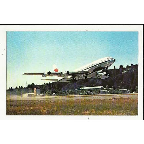 Aviation CAAC BOEING 707-3J6B Postcard by Mary Jayne (MJ420)