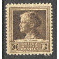 878 10c Jane Addams Fine MNH GA0319