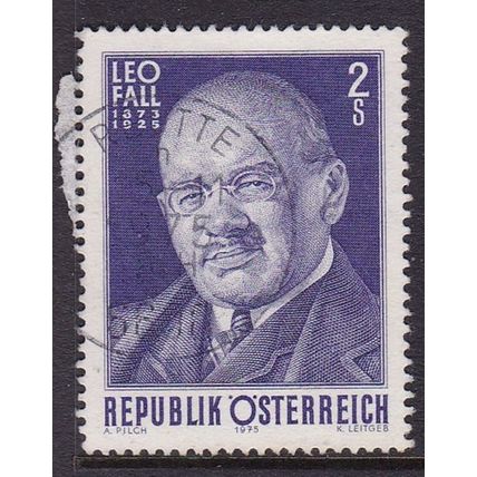 AUSTRIA 1975 50tH DEATH ANNIV LEO FALL 2S USED SG1741