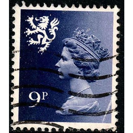 Scotland 1978 Queen Elizabeth II 9p Used Stamp. QEII