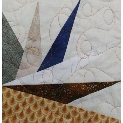 Quilted Homecrafted Wall Hanging The Dancing Cranes 021209WH