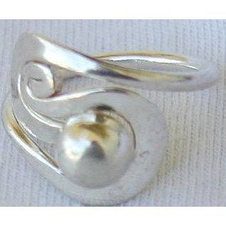 Silver ball ring