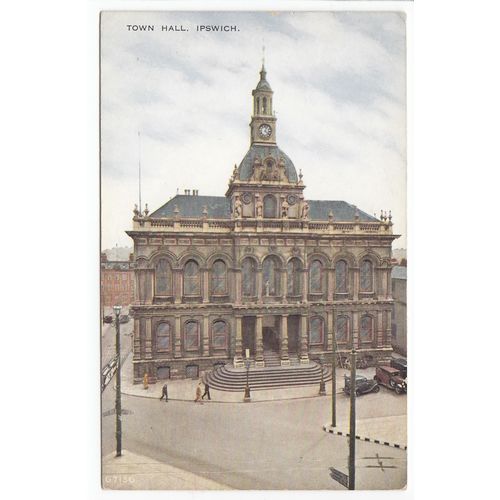 Town Hall Ipswich Postcard Suffolk 67136