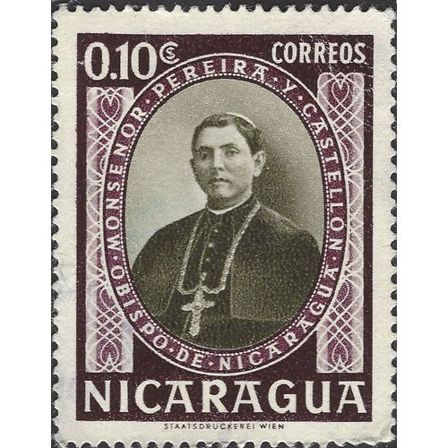 NICARAGUA, Monsignor Pereira Y Castellon, violet 1959, $0.10