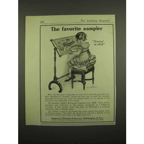 1918 Whitman's Chocolate Ad - The Favorite Sampler