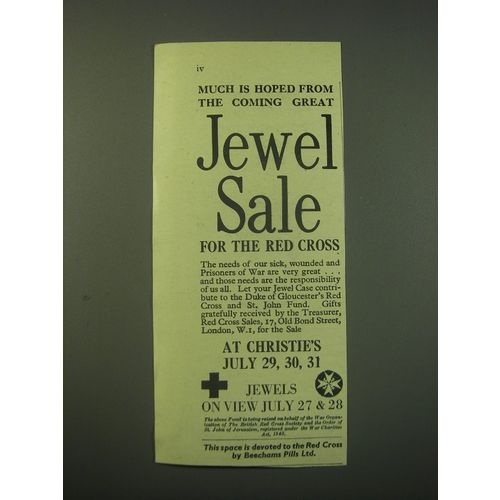 1942 Red Cross Sale Ad - Much is hoped from the coming great Jewel Sale