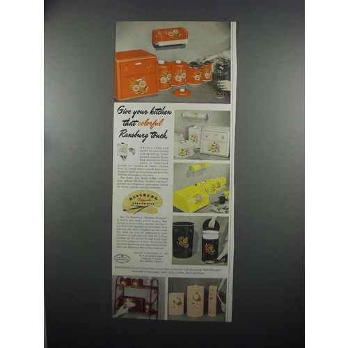 1953 Ransburg Kitchen Bouquet Accessories Ad - Colorful