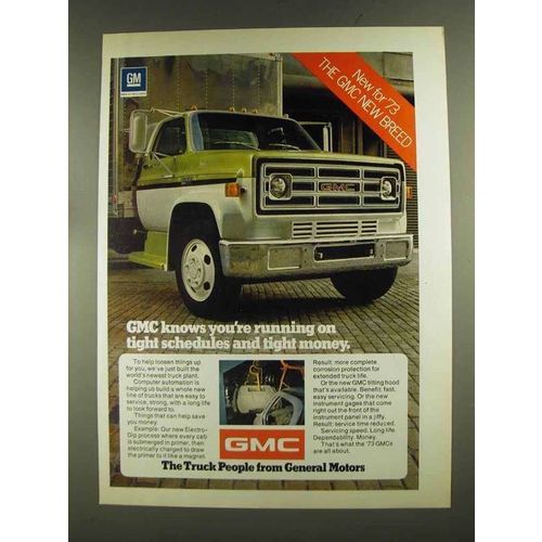 1973 GMC Trucks Ad - Tight Schedules and Money