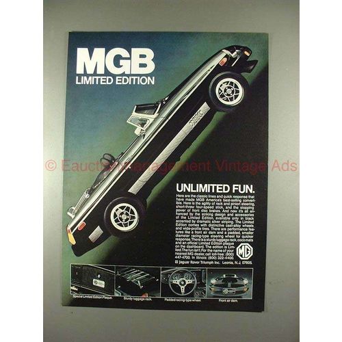 1979 MG MGB Limited Edition Car Ad - Unlimited Fun!!