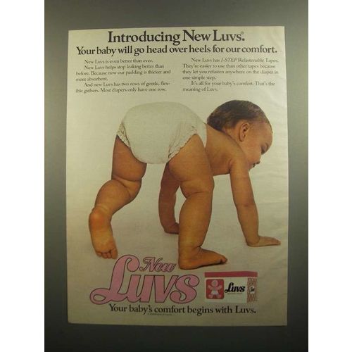 1984 Luvs Diapers Ad - Head Over Heels