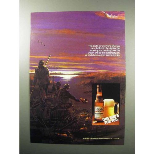 1987 Budweiser Beer Ad - Sight of The Morning Sun