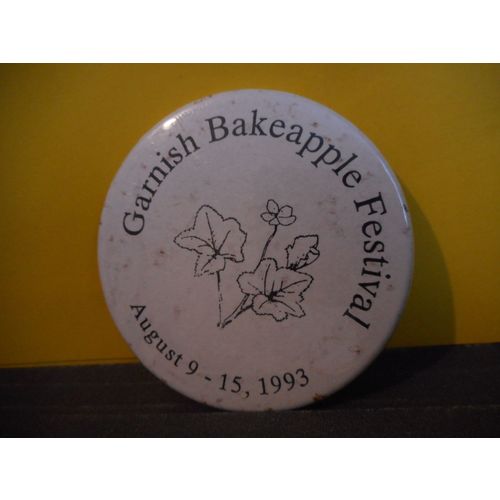 1993 Garnish Newfoundland Bakeapple Festival Pinback