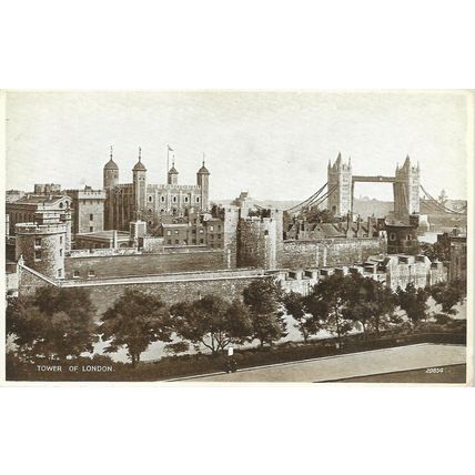 TOWER OF LONDON<>VALENTINE'S POSTCARD<>1894