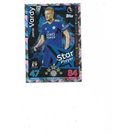 Match Attax 2018/19 198 Jamie Vardy Leicester City Football Club Star Player