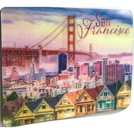 San Francisco With Row Houses 3D Fridge Magnet