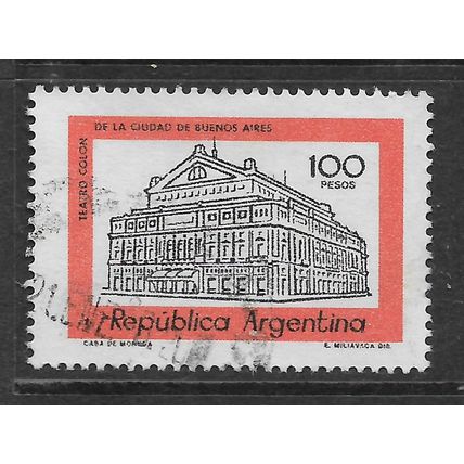 ARGENTINE REP 1977 BUILDINGS 100p COLUMBUS THEATRE SG 1543 FINE USED