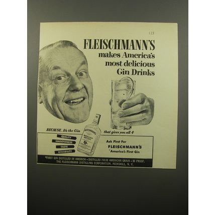 1950 Fleischmann's Gin Advertisement - makes America's most delicious gin