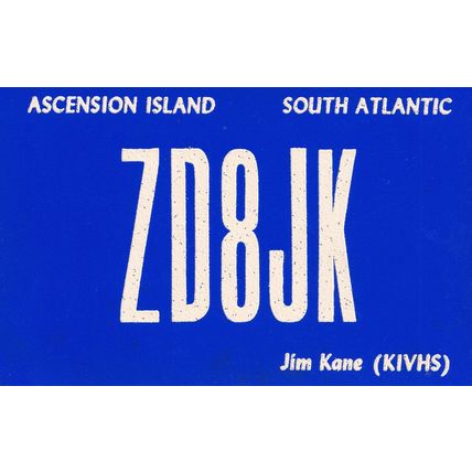 Ascension Island South Atlantic QSL Radio Postcard Card