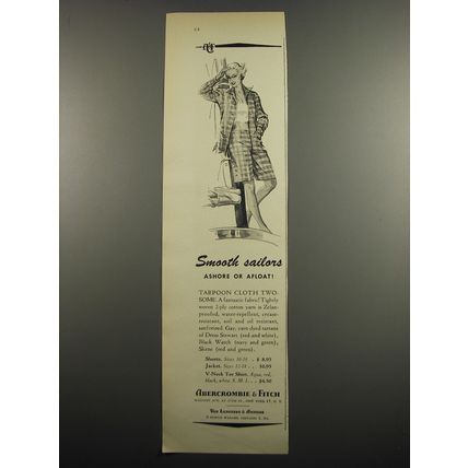 1955 Abercrombie & Fitch Advertisement - Shorts, Jacket and V-Neck Tee Shirt