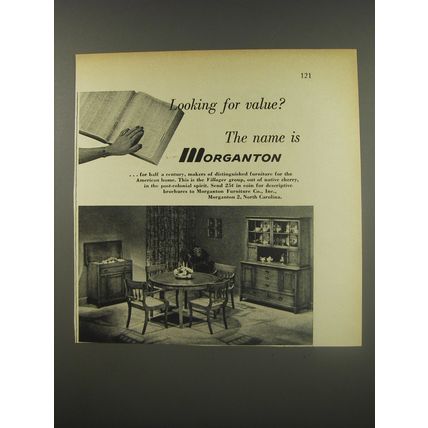 1956 Morganton Villager Group Furniture Advertisement - Looking for Value?