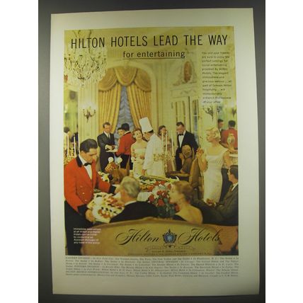 1956 Hilton Hotels Ad - Hilton hotels lead the way .. for entertaining