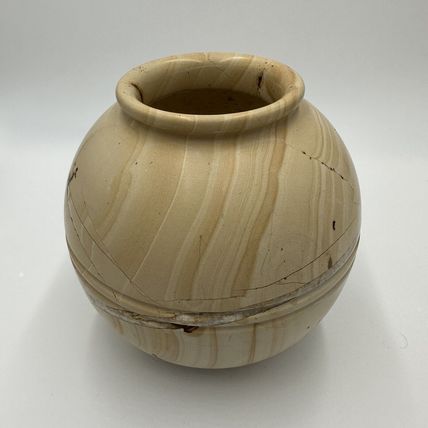 Sedlak Interior Marble Vase Urn USA Crackled Design Stone Heavy Home Decor