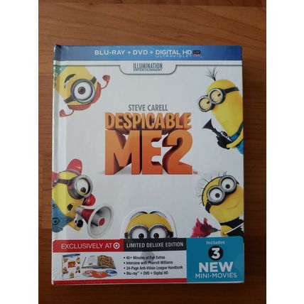 Brand New Despicable Me 2 DVD (Blu-Ray+DVD+Digital HD) Target Exclusive Sealed