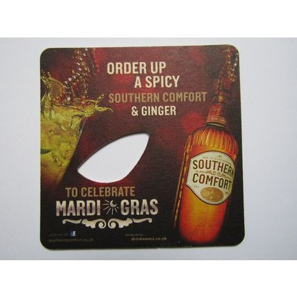 SOUTHERN COMFORT 2010 Mardi Gras New Design Set of 3 Beer Mats (Spirits)