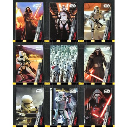 Topps Star Wars The Force Awakens S1 – First Order Rises – Complete (9 cards)