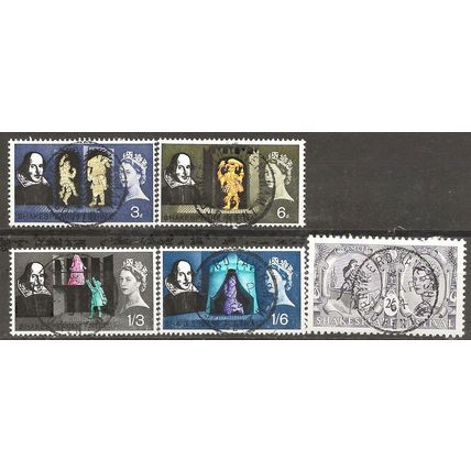 1964 Shakespeare Set SG646-650 Fine/Very Fine Used ..