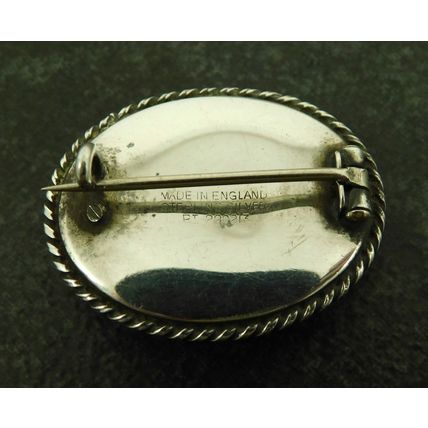 Vintage Cunard RMS Scythia Sterling Silver Butterfly Wing Back Brooch Pin Badge